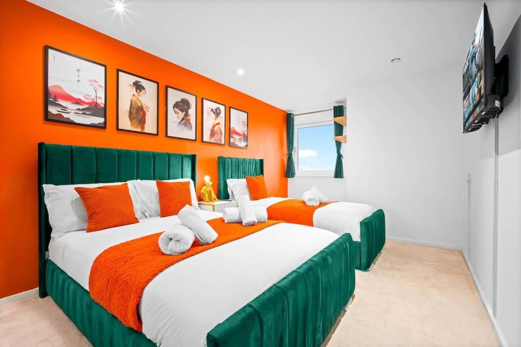 Spacious 2 Bed Apt B'Ham Cc With Parking Sleeps 7 Birmingham Exterior photo